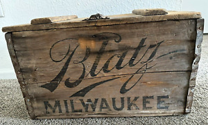 Vintage 1926 Blatz Beer Milwaukee Wood Crate 2 Dz Glass Bottle Original Hardware