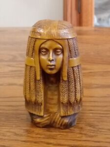 Vintage Ibrahim Zein Egyptian Head Statue Of Nefertiti Purchased In Egypt 3 3 4 