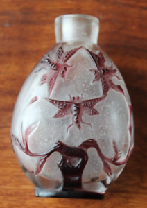 Old Antique Chinese Peking Glass Snuff Bottle