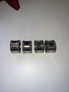 4 Victorian Silverplate Napkin Ring Holders