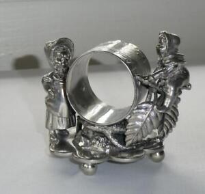 Victorian Simpson Hall Miller Silver Quadruple Plate Figural Napkin Ring 027