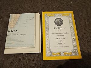 National Geographic Map Africa 1935 With Index Booklet Vintage