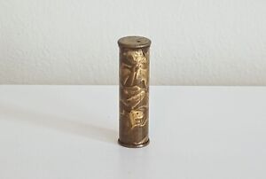 Antique Victorian Needle Case Jahnke S Mitrailleuse Metal Cylinder