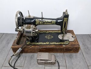  Sold As Is Vintage Antique White Rotary Usa Sewing Machine