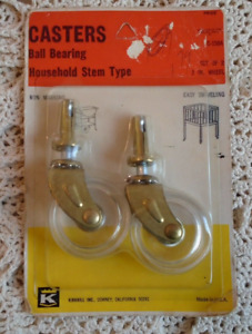 Vintage Clear Caster Wheels 2 Inches For Baby Walkers Cribs Chairs New Pack Of 2