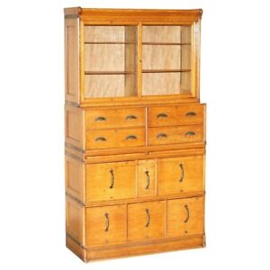 Super Rare Antique Globe Wernicke Haberdashery Shops Cabinet Filing Bookcase