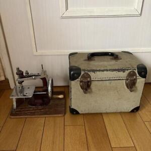 Antique Hand Crank Toy Sewing Machine W Box