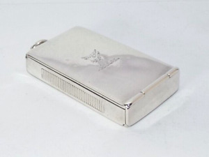Rare Antique Victorian Sterling Silver Vesta Case Vesta Box Birmingham 1890