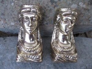 Vintage Pair Brass Beautiful Lady Feet For Furniture Leg End Caps Leg Covers