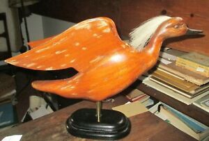 Sarreid Ltd Handcrafted In Spain 17 Wood Flying Duck Bird Sculpture Rare