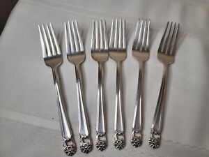 6 Silver Plate Dinner Forks 1847 Rogers Bros Eternally Yours