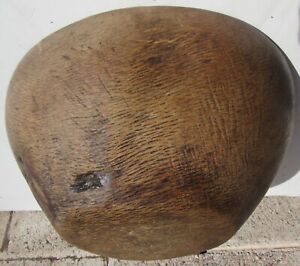 Rare Signed Dated 1828 Early American Ash Wood Burl Bowl 11 1 2 X 11 X 5 