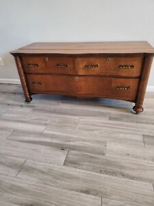 Vintage Oak Lowboy Dresser 