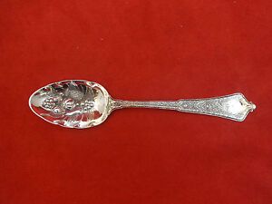 Rare Persian By Tiffany Sterling Silver Berry Spoon With Embossed Bowl 8716