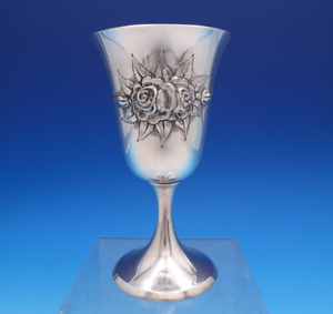 Rose By Stieff Sterling Silver Water Goblet 801 6 1 2 X 3 1 2 7808 