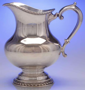 Dated 1953 Reed Barton Water Pitcher 8 H P Silverplate 7025 Old London 3 Lbs