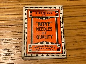 Vtg Antique Package Boye Chenille Quilting Sewing Machine Needles 19