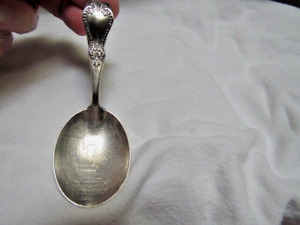 Antique Mechanics Sterling Silver Baby Spoon Old Mother Hubbard
