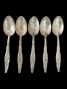 One 1890s Whiting Lily Of The Valley Sterling Silver Art Nouveau Teaspoon