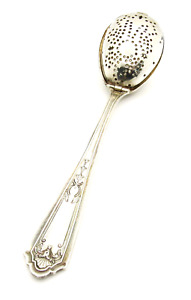 Vintage Tea Strainer Spoon Maker Watson Sterling Silver Pattern Queen Louise