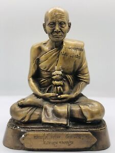 Thai Buddhist Monk Statue Lp Tae Wat Sam Ngam