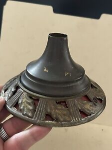 Rare Arts Craft Deco Victorian Brass Canopy Part For Ceiling Light Lamp Fixture