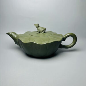 Chinese Yixing Zisha Clay Teapot Lotus Leaf Frog Pot Jiang Rong
