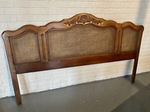 Mid Century Dixie French Provincial Cane King Bed Headboard