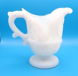 Antique French Portieux Vallerysthal Pressed Glass Opaline Jug
