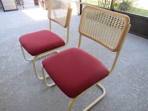 Vintage Mid Century Modern Marcel Breuer Cesca Style Chairs