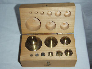 Weights Nine 9 Measuring Brass Box Includes Shipping Atl Ga 