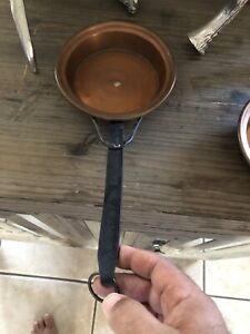 Antique Primitive Copper Sauce Pan With Insert