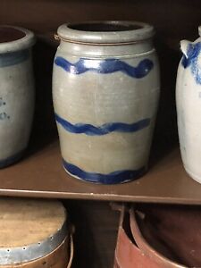 Large 3 Striper Cobalt Blue 3 Stripes Canning Jar 