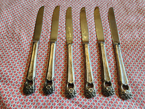 1847 Rogers Bros Silverware Silver Plate Eternally Yours 6 Pc Dinner Knives