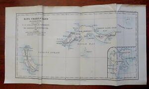 King Charles Land Svalbard Spitsbergen 1899 Johnston Scarce Detailed Map