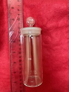 Vintage Clear Glass Apothecary Jar With Ground Lid Stopper Numbered Have A Few