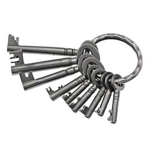 Antique Key X 9 Group Of Nine Old Keys On A Ring Job Lot Ref Lot2