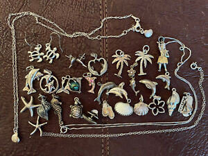 Sterling Silver 925 Jewelry Lot 50 Grams Earrings Pendants Scrap 