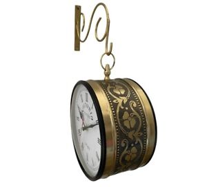 Clock Station Double Sided Wall Victoria Home Nautical Decor Brass