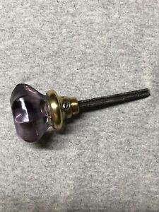 Purple Restored Tint Glass Doorknob Single Spindle 2 1 4 8 Point M1099 