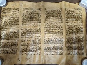 Torah Scroll Bible Jewish Fragment From Greece 250 Yrs Old Numbers 32 33 35 31