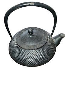 Signed Japanese Cast Iron Tea Kettle Water Pot Vintage Used
