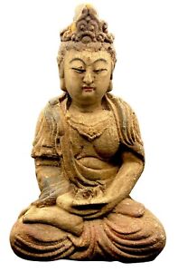 Chinese Hand Carved Wood Buddha Statue 9 