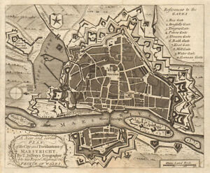 Plan Of The City And Fortifications Of Maestricht Maastricht Jefferys 1748 Map
