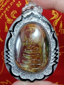 Phra Somdej Leklai Kaew Lp Somporn Blessed Holy Protect Good Health Thai Amulet