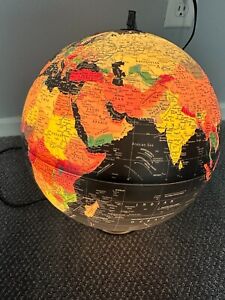 Large Lighted World Globe 17 High 38 Diameter