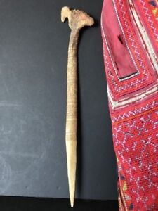 Old Papua New Guinea Carved Cassowary Dagger Beautiful Collection Piece