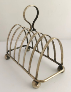 Vintage Silver Plated Lancet Shaped Six Division Toast Rack