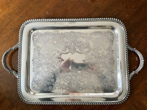 Vintage Wm Rogers Tray With With Handles