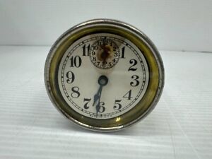 Antique Polished Nickel Key Wind Alarm Clock